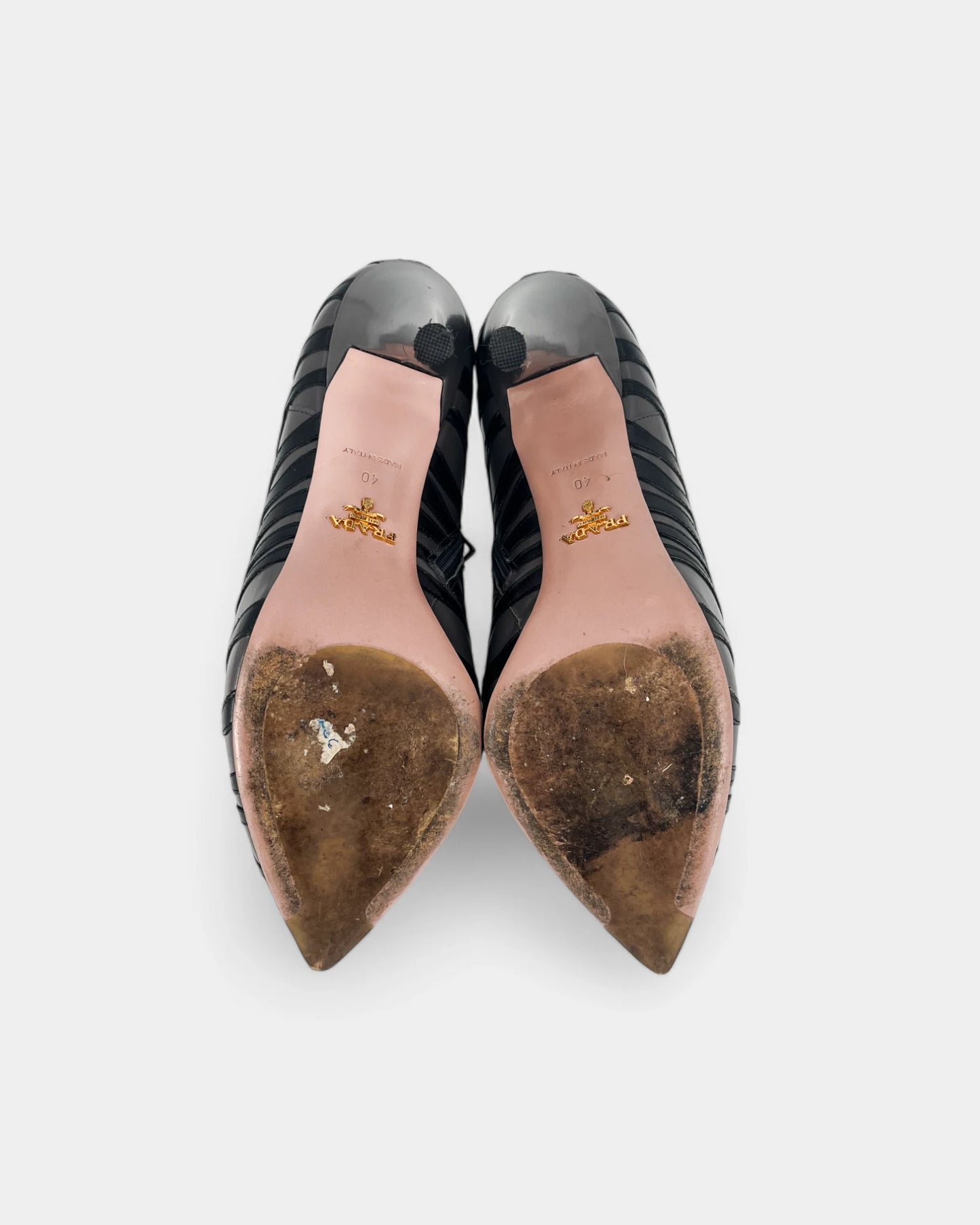 Escarpins zebrés gris - 40 EU / 10 US