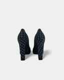 Escarpins gris à carreaux