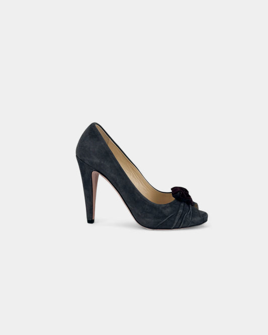 Escarpins gris en suède - 35 EU / 5 US