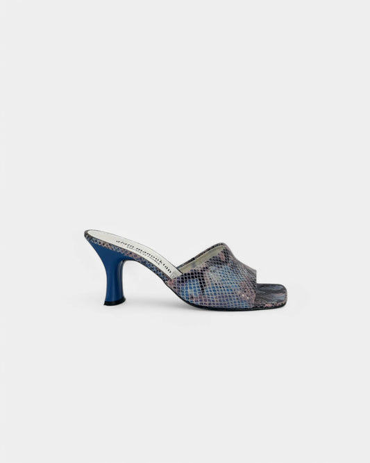 Mules bleues et violettes à talons - 39 EU / 9 US