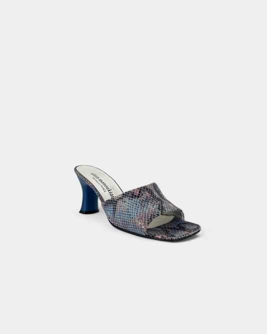Mules bleues et violettes à talons - 39 EU / 9 US