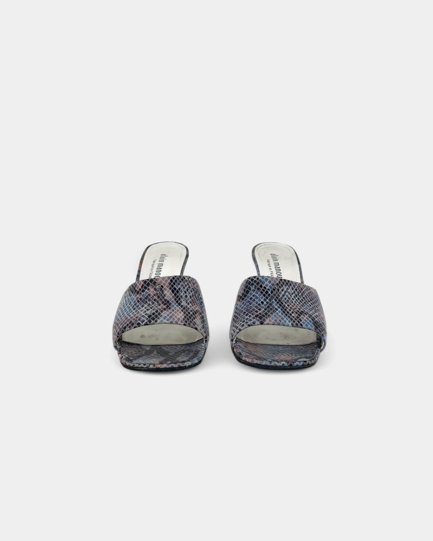 Mules bleues et violettes à talons - 39 EU / 9 US