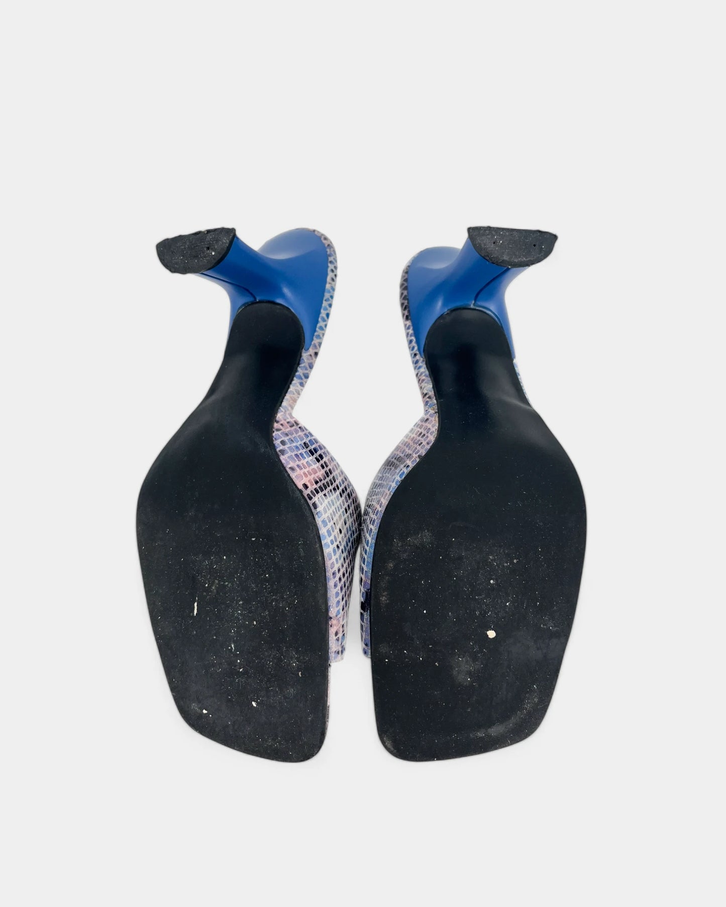 Mules bleues et violettes à talons - 39 EU / 9 US