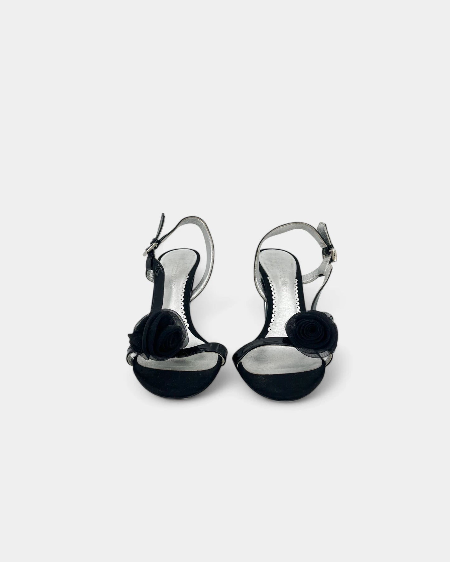 Sandales noires à talons transparents - 36 EU / 6 US