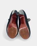 Bottines en daim noires et blanches