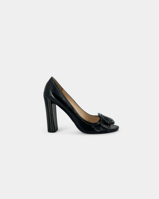 Escarpins noirs à boucles - 39 EU / 9 US