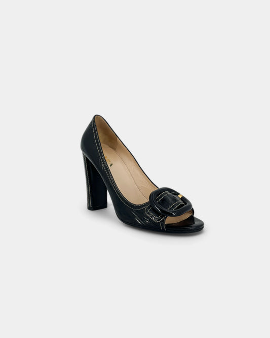Escarpins noirs à boucles - 39 EU / 9 US