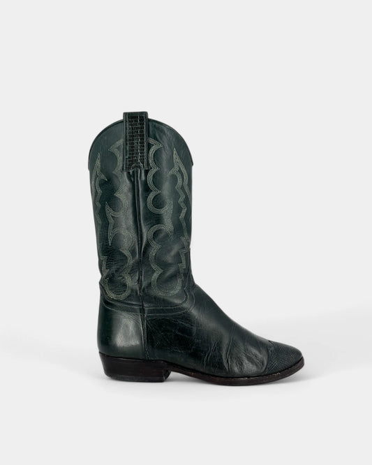 Santiags vertes - 37.5 EU / 7.5 US