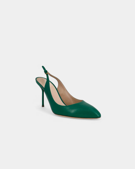 Slingbacks en cuir vert - 40 EU / 10 US