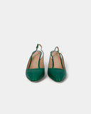 Green Leather Slingbacks - 40 EU / 9 US