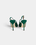 Green Leather Slingbacks - 40 EU / 9 US