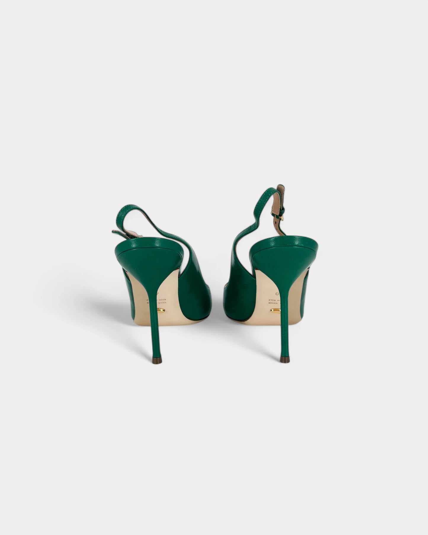 Slingbacks en cuir vert - 40 EU / 10 US