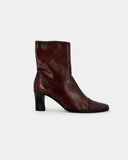 Bottines en cuir marron