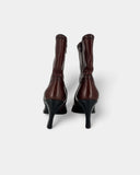 Bottines en cuir marron