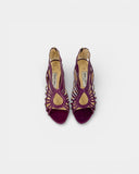 Escarpins en cuir violet