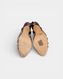 Escarpins en cuir violet