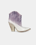 Santiags blanches et violettes