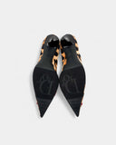 Escarpins léopard à logo métal