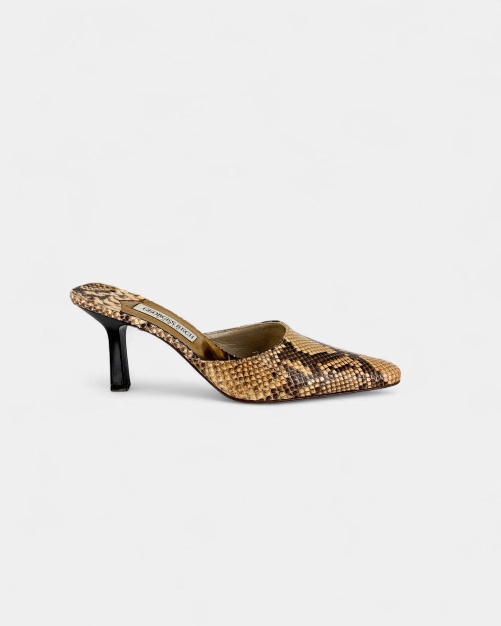 Mules serpent marron