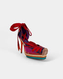 Escarpins multicolores à plateformes